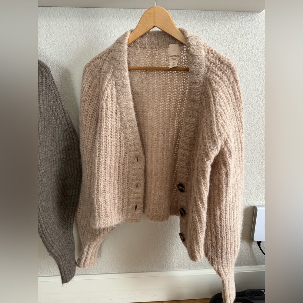 H&M Wool/Alpaca Blend Knit Sweater and Cardigan (Size S)